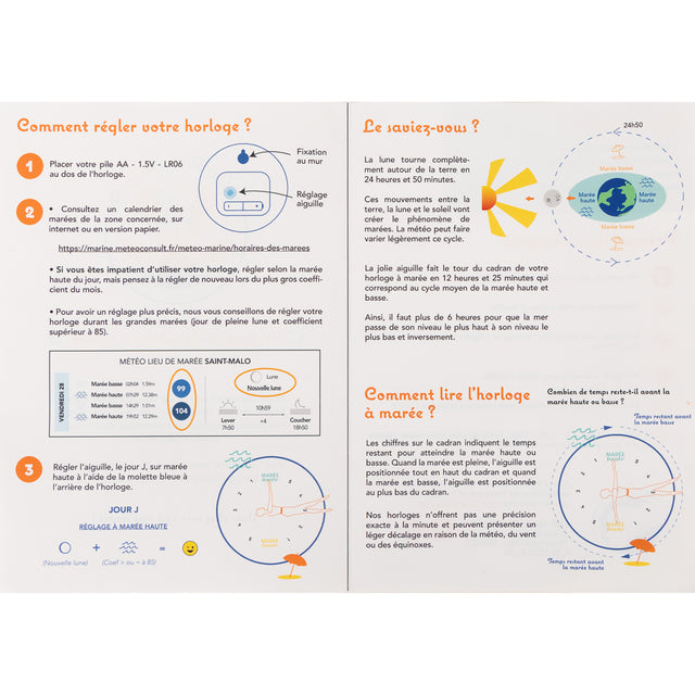 Horloge a marée Coco Cannelle